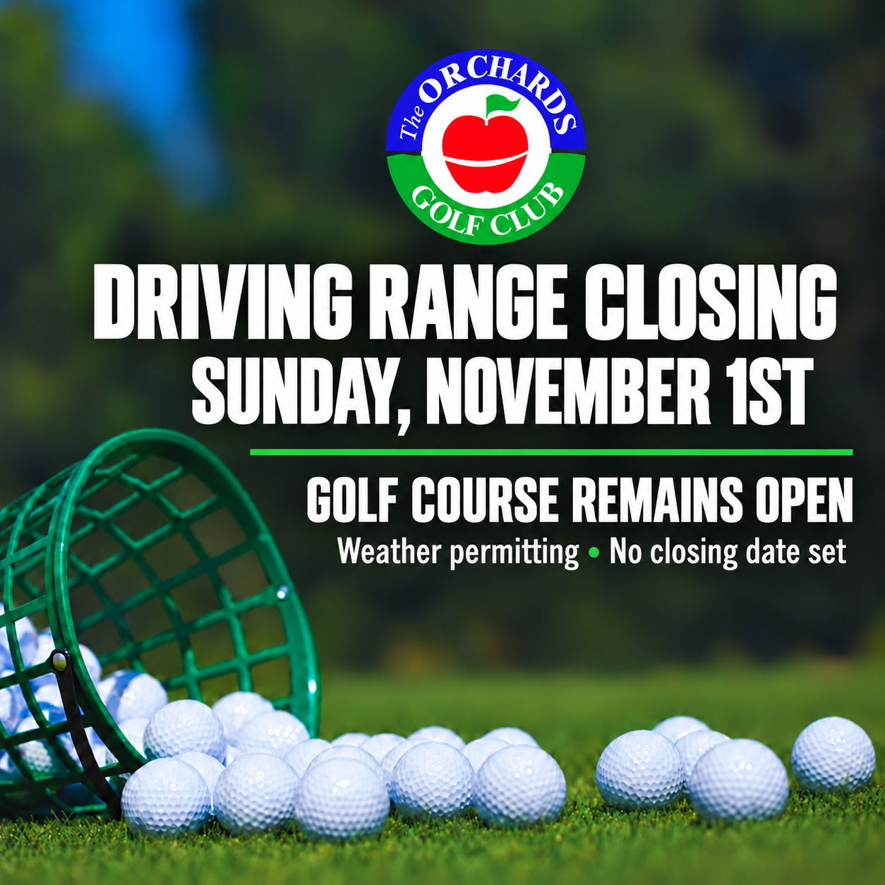 Driving range closing social